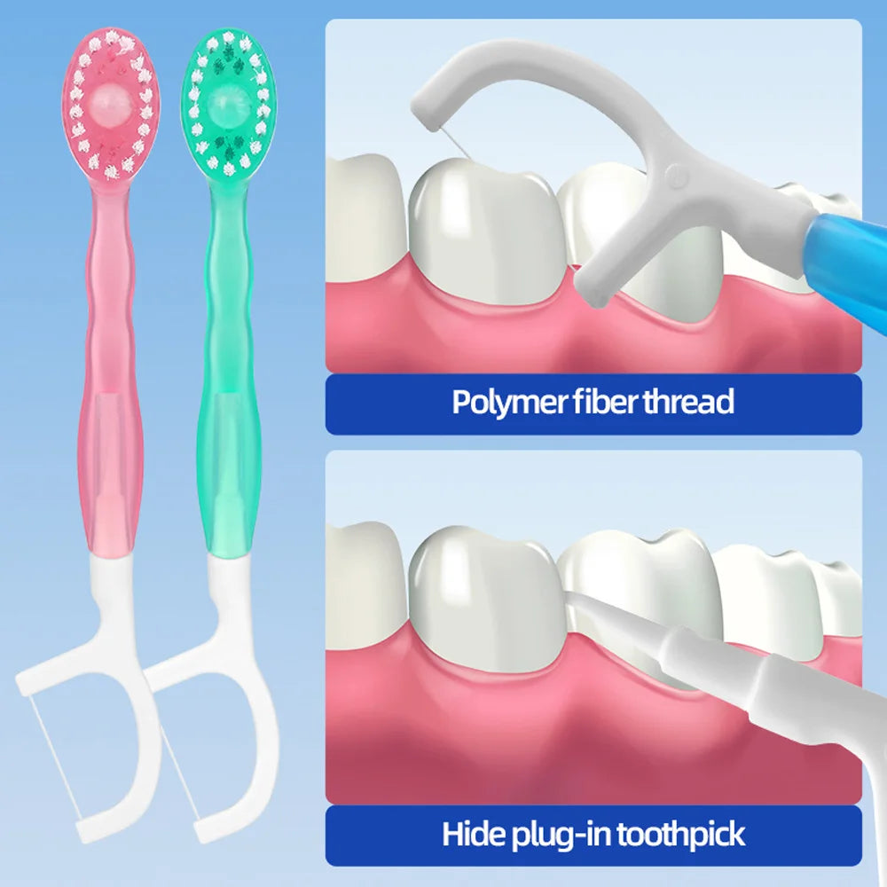 5-in-1 Disposable Travel Toothbrush